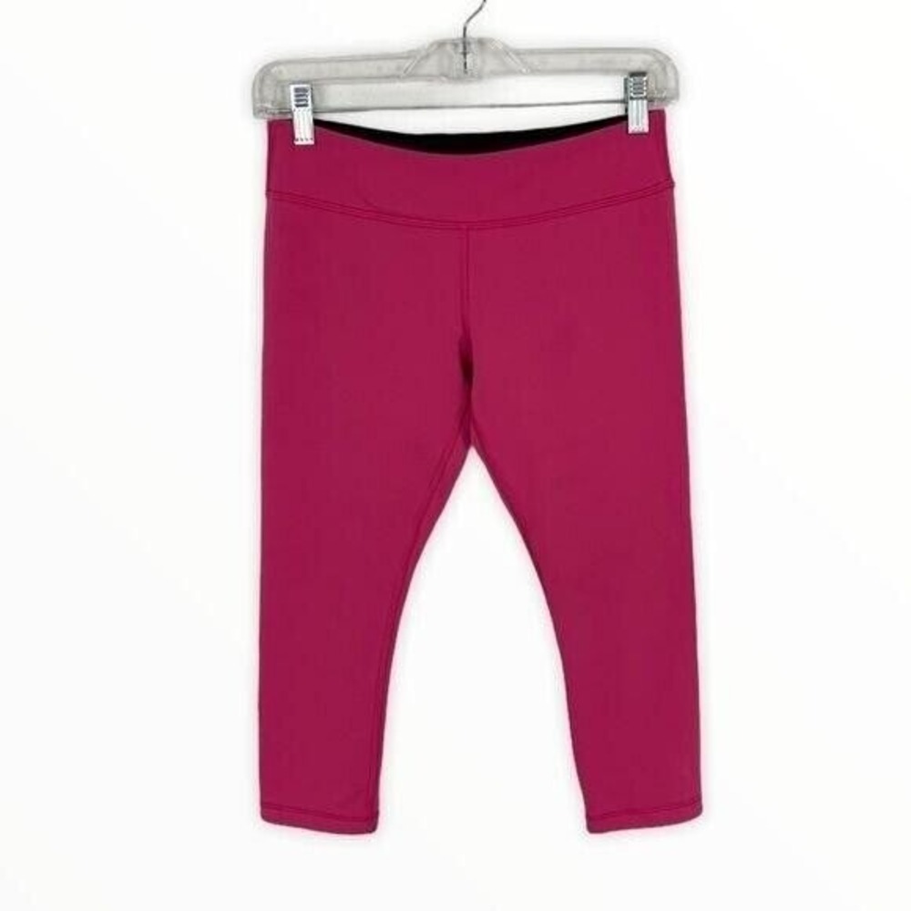 Ivivva Capri Leggings 14 Pink Cropped Stretchy Workout Athleisure Girls